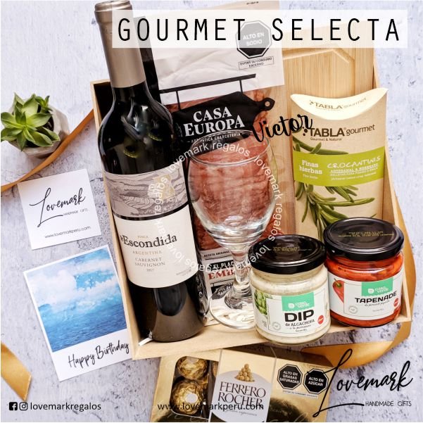 Fructífero Aja arrepentirse Gift Box Vino Gourmet Selecta | Lovemark Peru