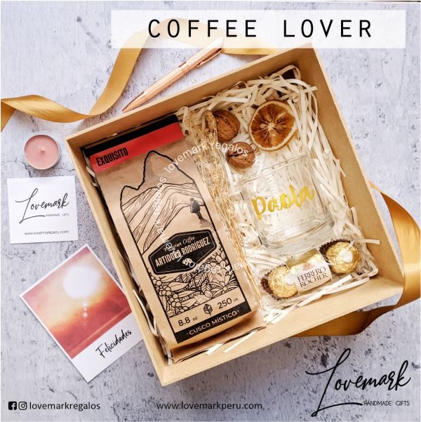 giftbox box coffee lover moka mocca cafe organico lovemark peru regalos personalizados peru premium